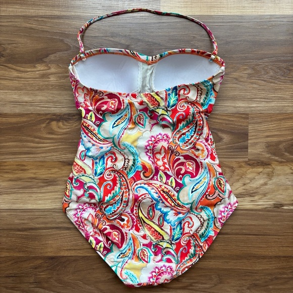 Lauren Ralph Lauren Boho Sunrise Paisley Mio One-Piece Multi Swimsuit - Picture 7 of 16